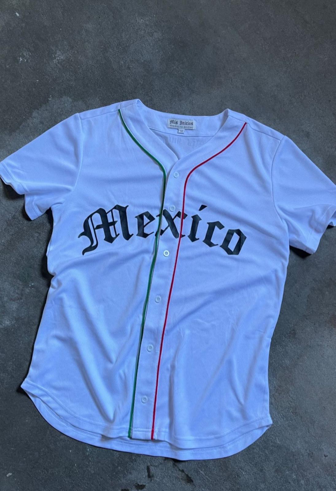 White Mexico Baseball Jersey